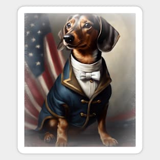 Patriotic Dachshund Magnet